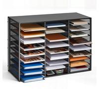 Corbeille à courrier VEVOR avec 27 compartiments et grille métallique amovible, rangement pour documents en métal, porte-documents pour le bureau, la maison ou la salle de classe, organiseur pour doss