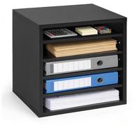 Corbeille à courrier VEVOR avec 5 compartiments et étagères réglables, rangement pour documents en bois, porte-documents pour le bureau, la maison ou la salle de classe, organiseur de documents pour d