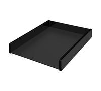 Corbeille à courrier WEDO "black office", DIN A4, noire en acrylique, empilable, avec pieds en caoutchouc transparent, - 1 pièce (63 8001)