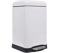 Corbeille à déchets - 20 l - carrée - - blanc mat