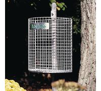 Corbeille à déchets H400xL430xP210mm 27l grillage métallique galvanisé avec BD perforé
