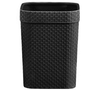 Corbeille à Déchets Ménagers sans Couvercle à Anneau de Pression, Pp | Style Rotin Décoratif, pour Salon et Bureau, Usage Pratique, Finition Élégante et Moderne