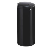 Corbeille à déchets Sensitive 50 L en acier thermolaqué avec ouverture automatique Rossignol, couleur : noir graphite