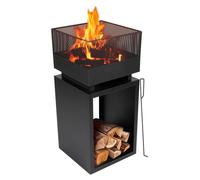 Corbeille à feu Outdoor Cheminée de jardin avec pare-étincelles Cheminée de terrasse BBQ Foyer