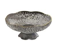 Corbeille à fruits, Decorative Pedestal Bowl Fruit Basket Trendy Decoration Display Stand for(Gray)