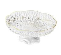 Corbeille à fruits, Decorative Pedestal Bowl Fruit Basket Trendy Decoration Display Stand for(White)