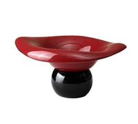 Corbeille à fruits égouttable, moderne et colorée, fond amovible, grande capacité, décorative for les baies Bol à fruits pour table(Red)