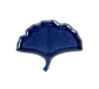 Corbeille à fruits pour comptoir, Corbeille à fruits/bol créatif en forme de feuille de ginkgo, assiette à dessert en céramique, bol simple et élégant for le comptoir de la cuisine (bleu)