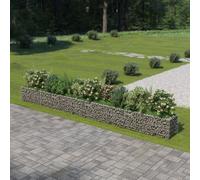 Corbeille à gabion en acier galvanisé 540 x 50 x 50 cm Corbeille en pierre Bac à fleurs Plateau surélevé, comme bordure de parterre dans le jardin ou le potager