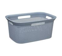 5five Panier à linge Scandi 45L – 4 poignées ergonomiques, léger, trous d'aération – Gris G