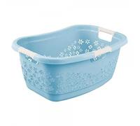 Corbeille à linge ergonomique à poignées souples 50 litres - Bleu