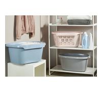 Corbeille à linge en Plastique 30,5 litres compacte et confortable - Rose