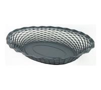 Roger Orfèvre – Corbeille à pain Vintage ovale 30 x 24 cm Gris givré