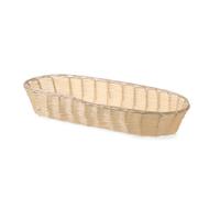 HENDI Corbeille à pain ovale, panier pour présenter et stocker le pain, 375x140x(H)70mm, polypropylène et structure en fil métallique