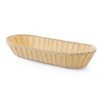 HENDI Corbeille à pain ovale, panier pour présenter et stocker le pain, 375x140x(H)70mm, polypropylène et structure en fil métallique