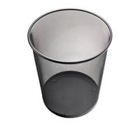 Corbeille À Papier 23 L H350xd.295 Mm Avec Décor Perforé Acier Noir Helit