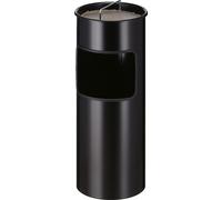 Corbeille à papier cendrier, 30 litres - noir
