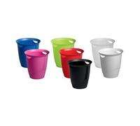 Corbeille à papier design coloré 16 litres - Transparent