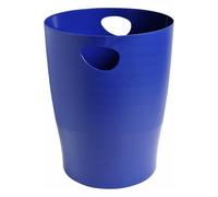 Exacompta Corbeille à papier Ecobin 15 L avec poignées opaque Bleu nuit