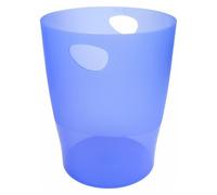 Corbeille à papier Ecobin Exacompta bleu translucide