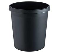 Helit Corbeille à papier en plastique 30 litres Noir