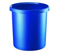 Corbeille à papier en plastique solide 18 litres - Bleu
