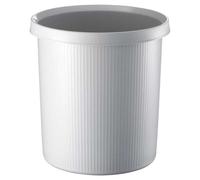 Corbeille à papier en plastique solide 18 litres - Gris