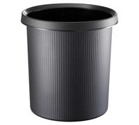 Corbeille à papier en plastique solide 18 litres - Noir