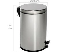 Corbeille à papier inoxydable Maurer pour cuisine / salle de bain 20 litres 30x44 cm.
