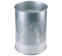 DURABLE Corbeille à papier ronde perforée 3310 331023 15 L argent Ø260×315 mm