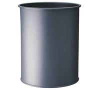 DURABLE Corbeille à papier 330158 – Métal rond, professionnelle 15 L, Gris