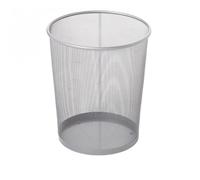 Rubbermaid Corbeille de bureau Concept Collection – métal à mailles ronde 19 L argenté