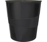 Corbeille à papier Wow 15l polystyrène noir pack de 6