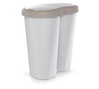 Corbeille Compacta R Duo capacité 40L un compartiment deux couvercles