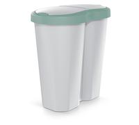 Corbeille Compacta R Duo 40L Keden - gris cendré avec cadre vert