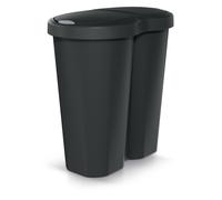 Corbeille Compacta R Duo capacité 40L un compartiment deux couvercles