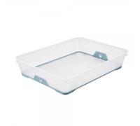 Corbeille de rangement antidérapante A4 pour bureau et école - Bleu