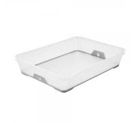 Corbeille de rangement antidérapante A4 pour bureau et école - Gris