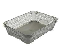 Corbeille de rangement pour bureau Format A5 - Gris
