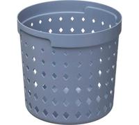 Corbeille de rangement ronde en plastique élégante Seoul L - Bleu