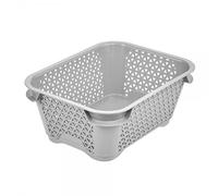 Corbeille de rangement transparente haute A7 - Gris