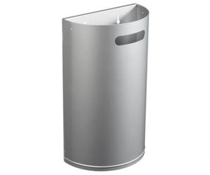 Corbeille décrochable murale Arkea essentiel - 40l - gris métal - RAL 9006