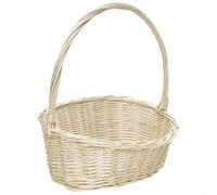 Corbeille en osier - Creative Home - Panier de rangement - Tissé à la main - 37x30x37cm - Blanc