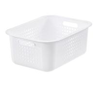 Corbeille en plastique pour salle de bain 10 litres - Blanc