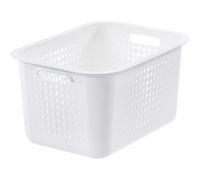 Corbeille en plastique pour salle de bain 13 litres - Blanc