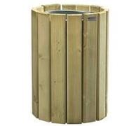 Corbeille murale 20 litres rossignol eden ronde extérieur bois - bois - rossignol G