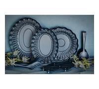 Roger Orfèvre – Corbeille à pain ovale Vintage 30 cm bleu nuit