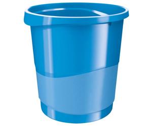 Corbeille papier esselte europost vivida polypropylène poignées intégrées capacité 14l 258x322x285mm coloris bleu