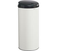 Corbeille Sensitive 50L en acier peint par poudrage avec ouverture automatique Rossignol, couleur:blanc trafic