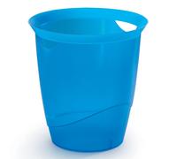 Corbeille Trend translucide bleue 16 L